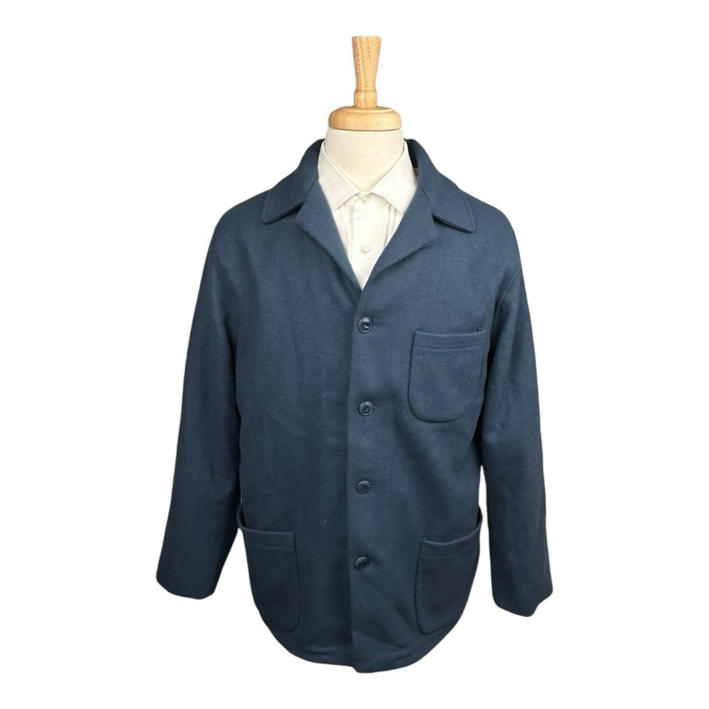 Levis Made & Crafted Blue Wool Blend Mens Peacoat Size Medium